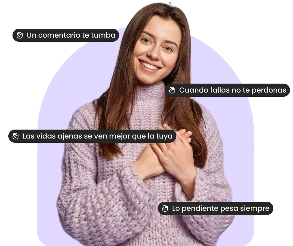 Persona reconciliándose con su autoestima en terapia