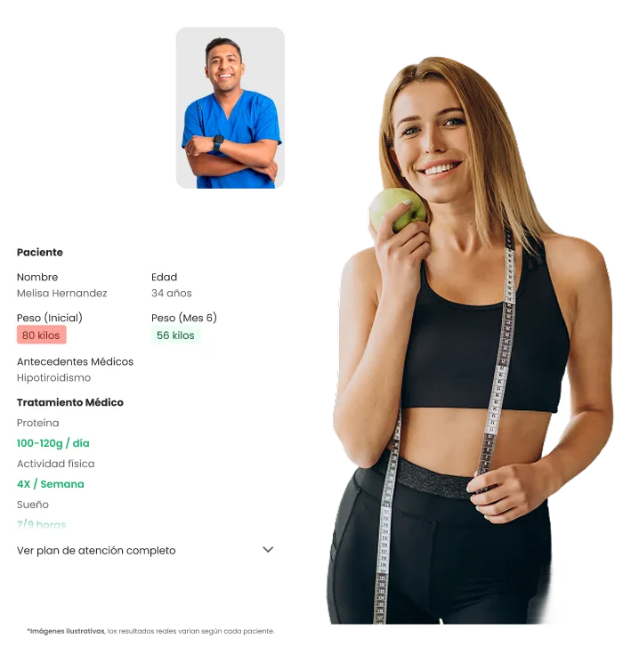 Plan nutricional con seguimiento médico