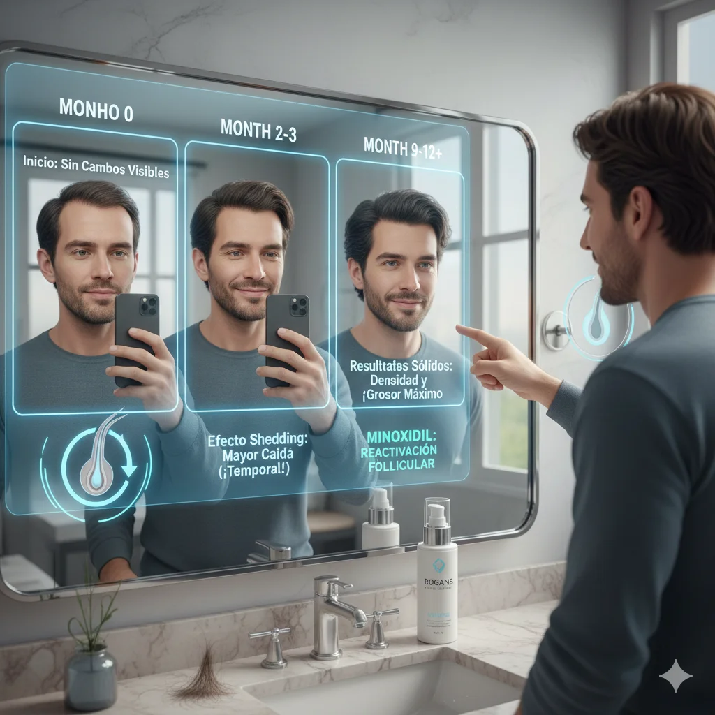 post | ¿Cuándo se ven los resultados del Minoxidil? Línea de tiempo realista mes a mes